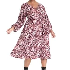 Ava & Vic burgundy wrap dress
